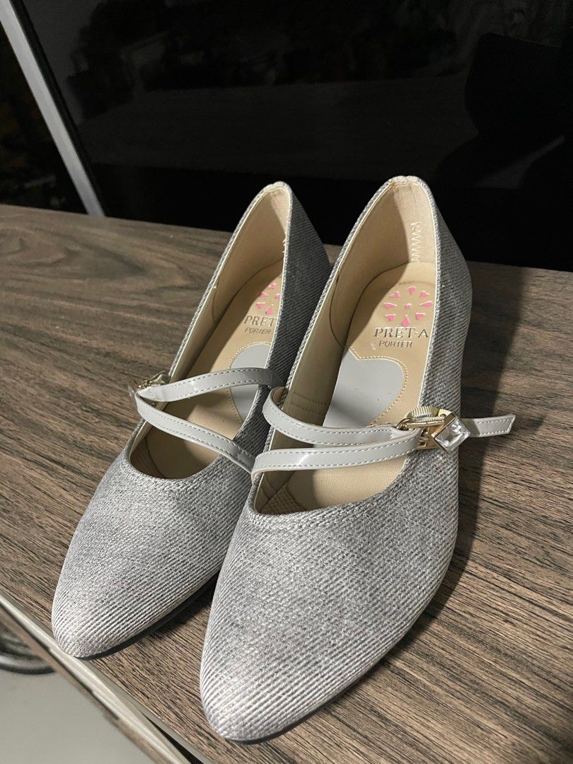 Grey Office Shoes Loafers Formal shoes Flats Presentation shoes Women s Fashion Footwear Loafers on Carousell