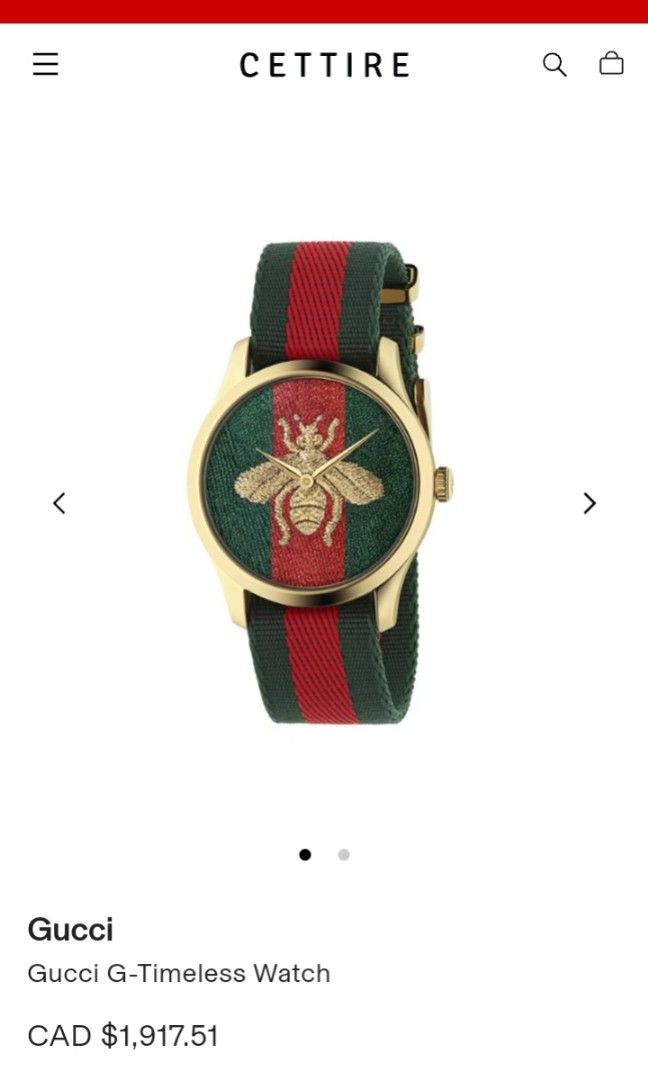Gucci G-Timeless (Category: Luxury) located in Richmond Hill. Submitted by ron28tmm (Listing ID 1267182844, Image 2). Description: Worn a couple times, retails for $1500+.