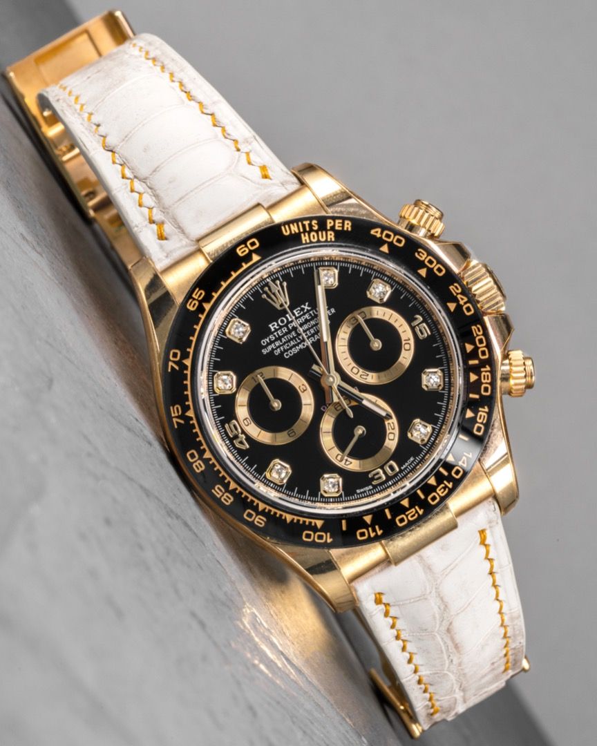Gold rolex hotsell daytona rubber strap