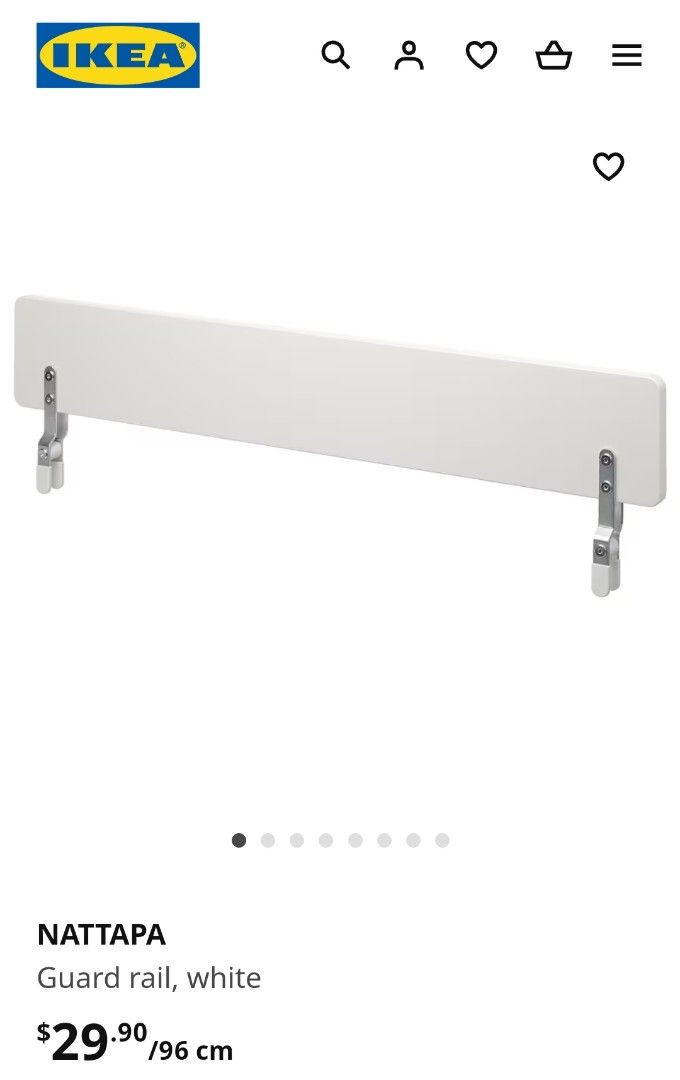 IKEA bed rail NATTAPA, Furniture & Home Living, Furniture, Bed Frames
