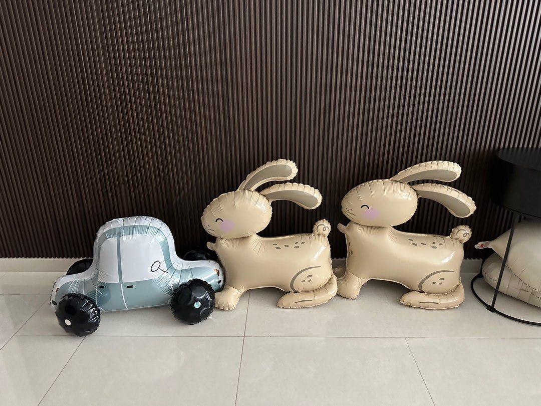 Balloon Rabbit Toy Inflated balloons bunny rabbit, car, Hobbies & Toys, Toys & Games on ...