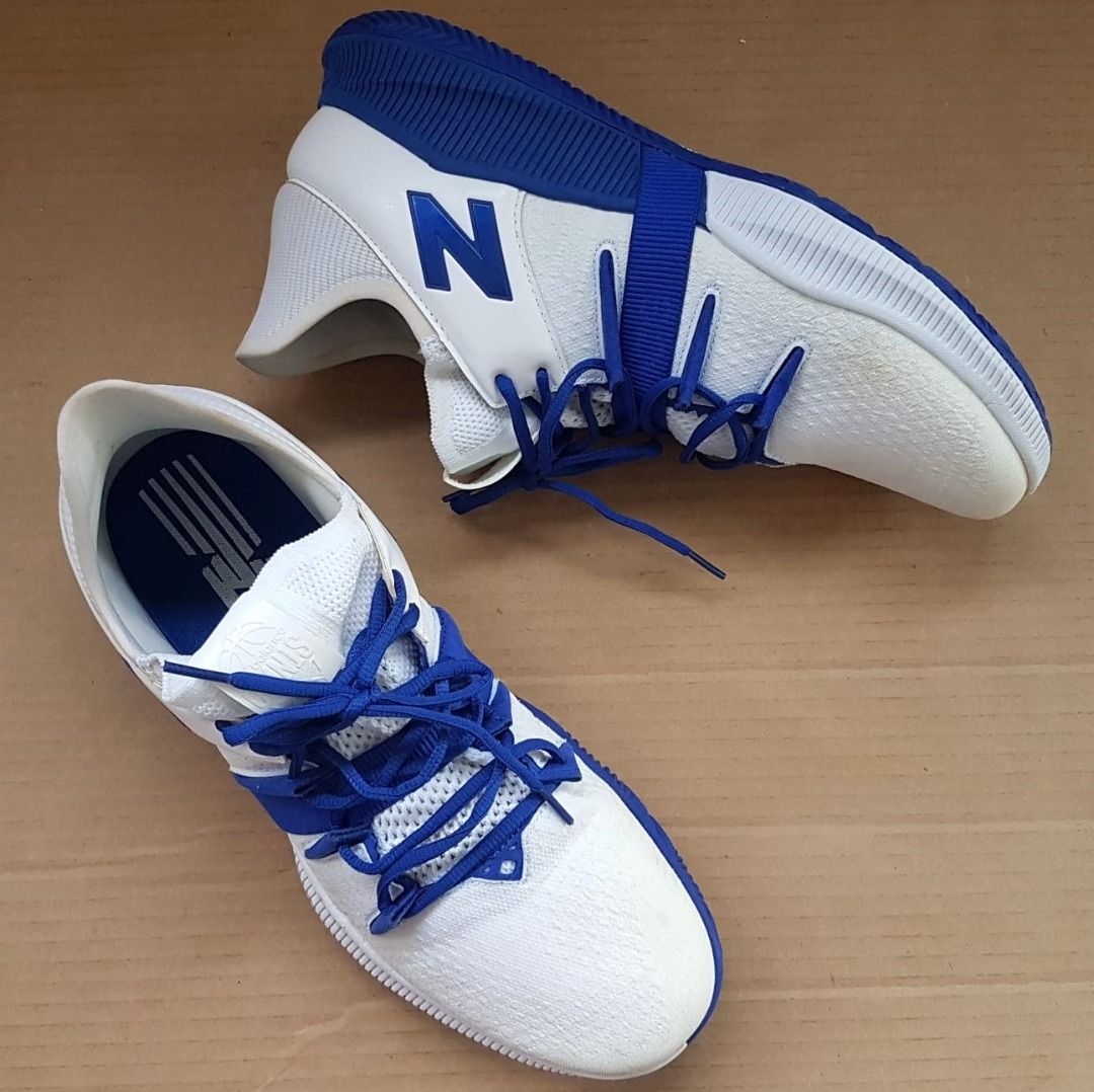 In Vogue New Balance OMN1S Low White Blue Basketball Sneakers US 12 UK 11.5 EU 46.5 High Performance NBA Designer Shoes Original Active