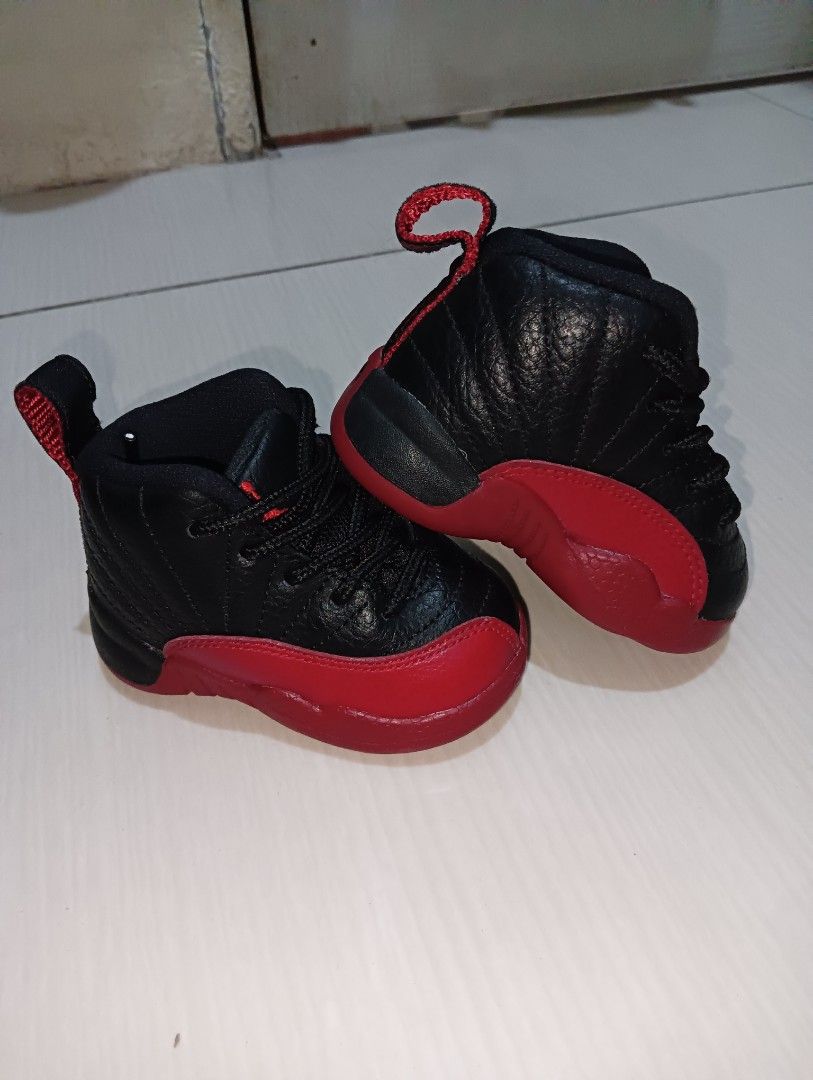Red jordan 12 infant top