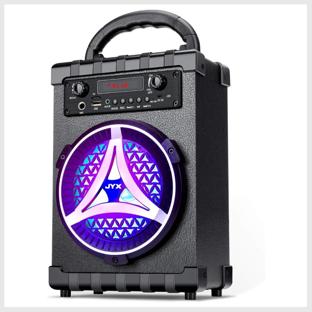 JYX Karaoke Machine Portable Speaker Bluetooth 5.0 Rechargeable PA