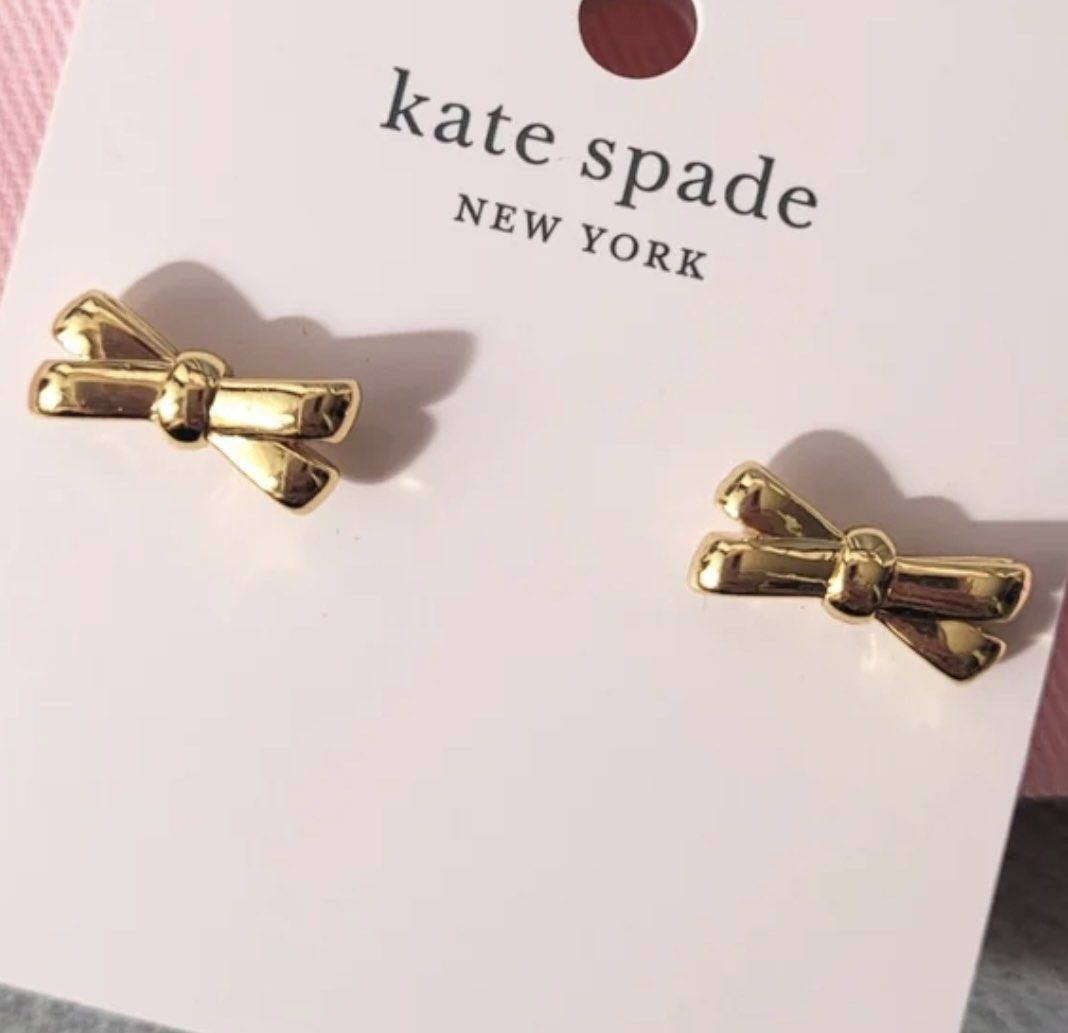 Kate spade rose gold bow earrings top