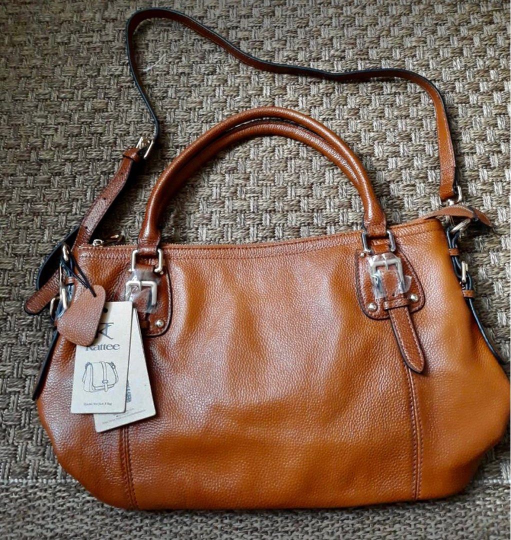 Kattee women's vintage genuine leather best sale tote shoulder bag