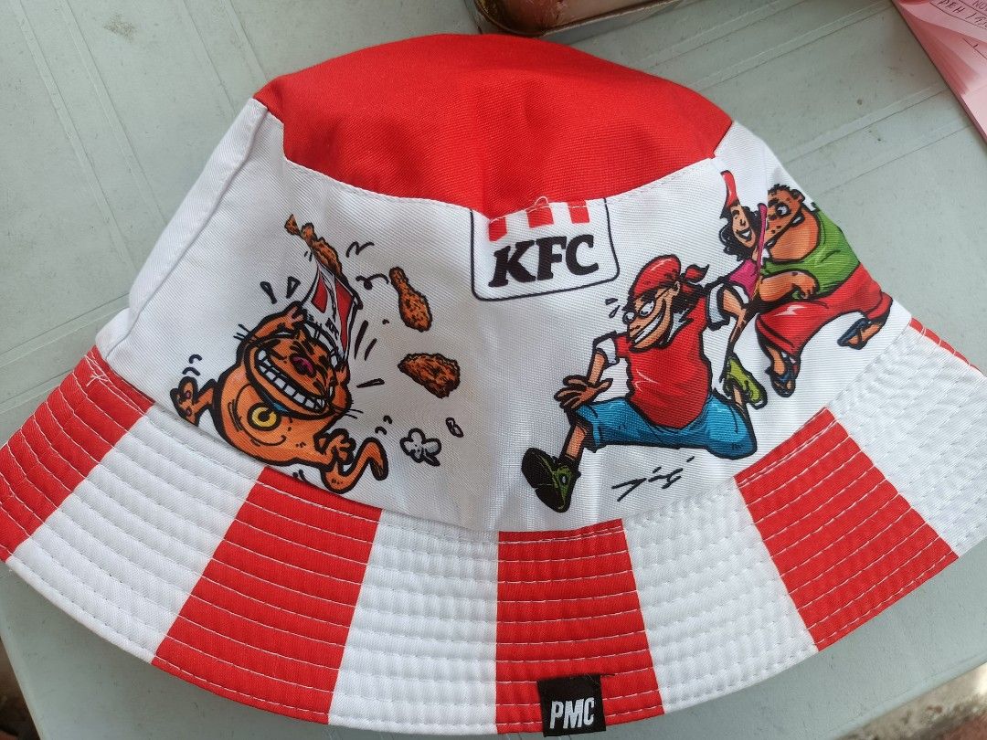 Kfc x Ujang hat bucket, Men's Fashion, Watches & Accessories, Cap & Hats on Carousell