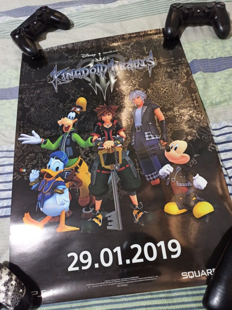 Kingdom Hearts 3 poster, Hobbies &amp; Toys, Memorabilia &amp; Collectibles ...
