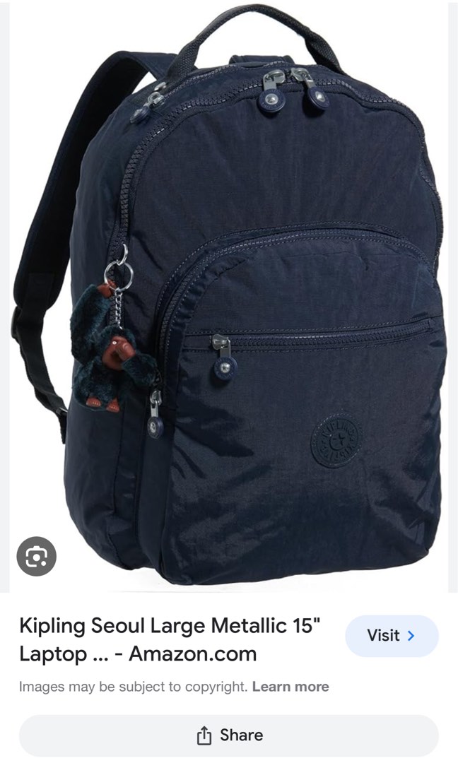 Men Kipling Backpack Kipling Seoul Large backpack, Men's Fashion, Bags, Backpacks on Carousell