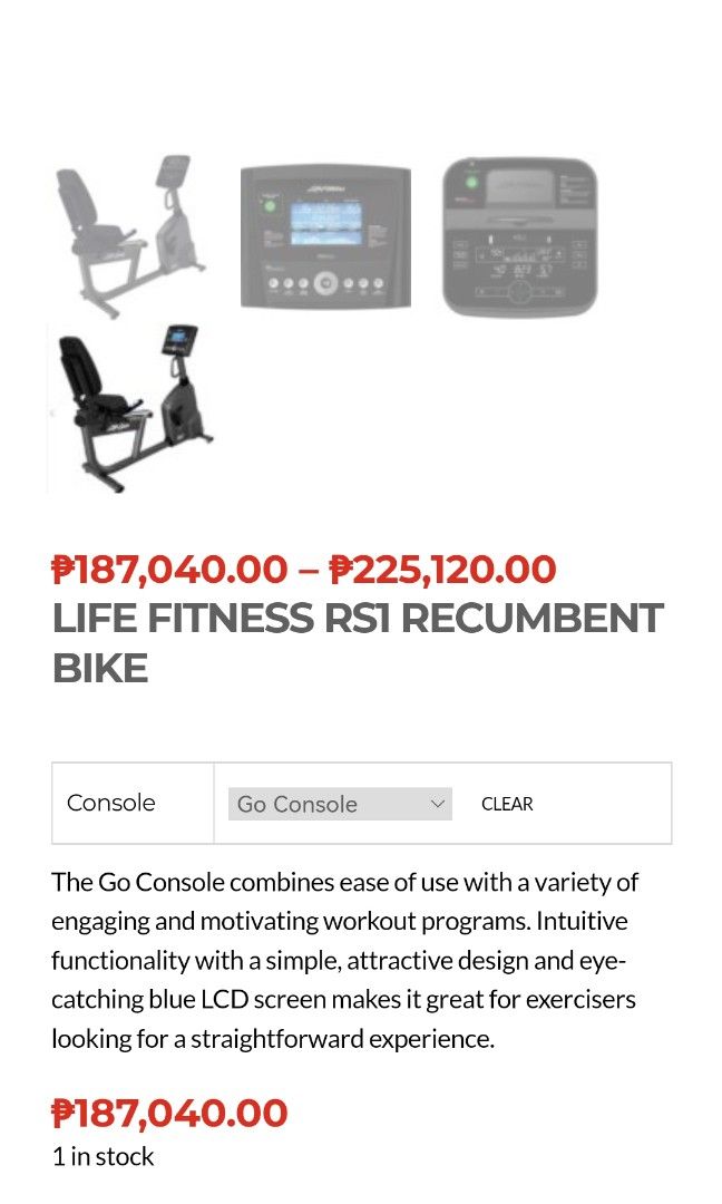 Life fitness clsr recumbent hot sale bike manual