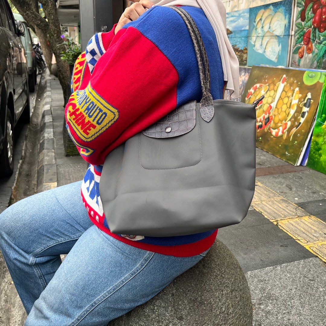 Longchamp Long Handle Medium Tote Bag Neo