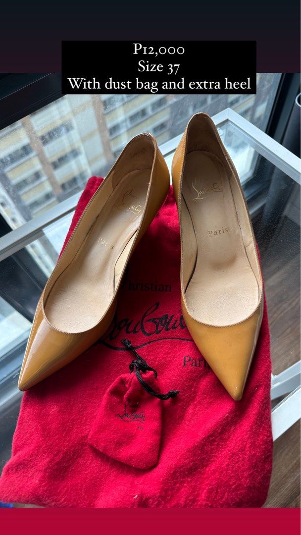 LOUBOUTINS KITTEN HEEL SIZE 37 (Category: Sneakers & Footwear) located in Taguig. Submitted by luxuryfindsforless (Listing ID 1267100250, Image 1). Description: Comes with dust bags & extra heel Still in very good condition .