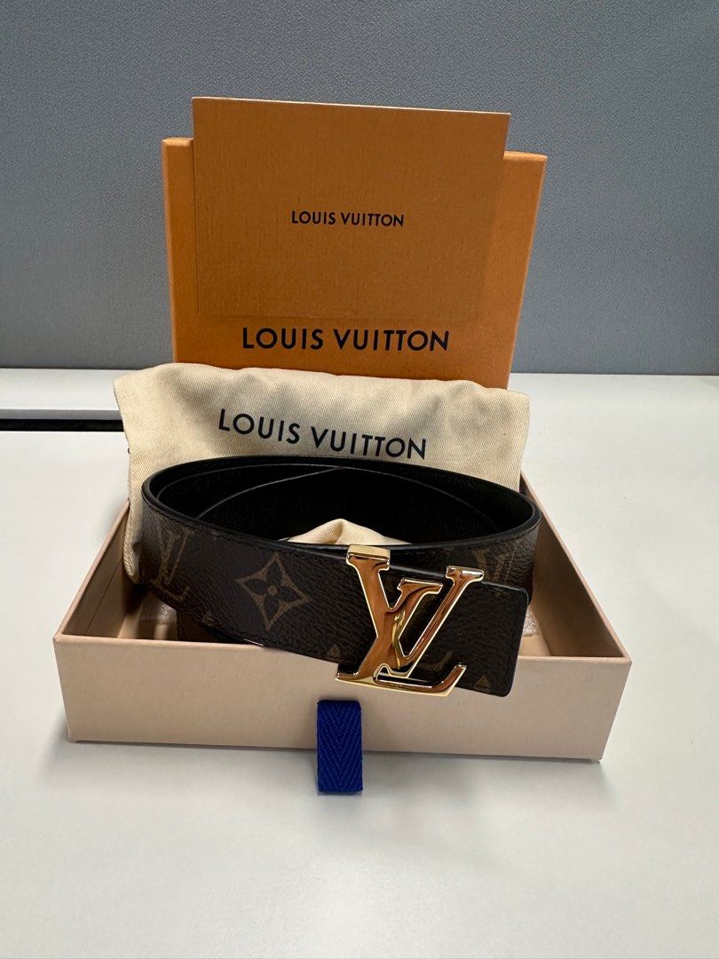 Louis Vuitton LV Initiales 30mm Reversible Belt, Green, 85 cm