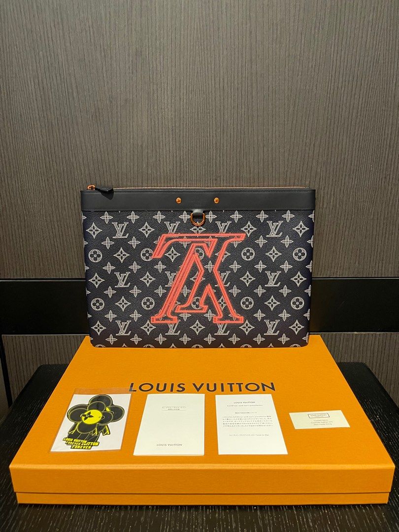 Louis Vuitton Pochette Apollo Limited Edition Clutch Bag Upside Down LV  Logo