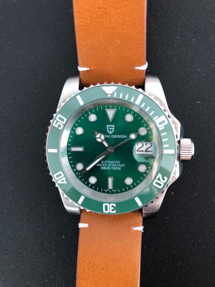 Green submariner homage sale