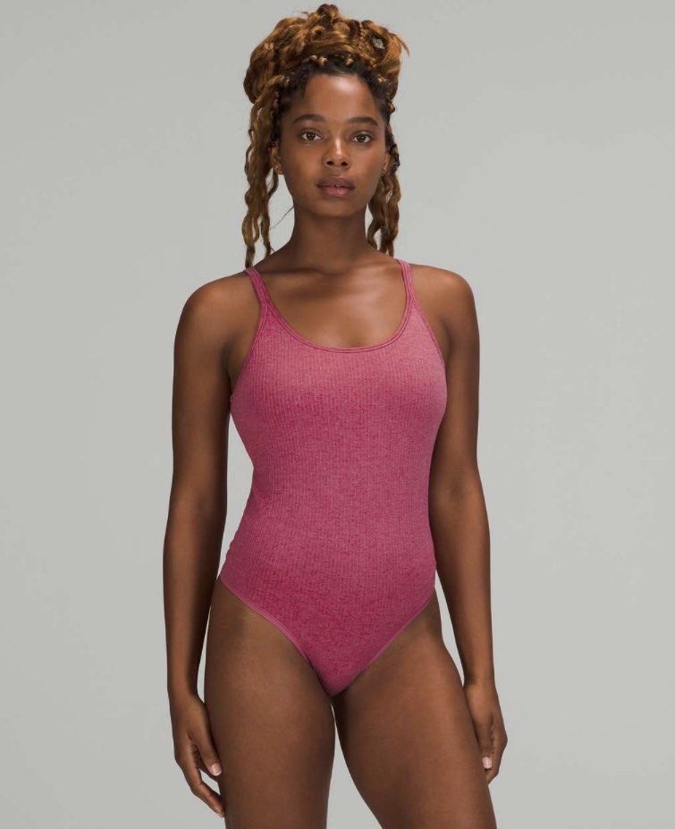 Lululemon Ebb to Street Bodysuit *Light Support B/C Cup, Size 6, Pink Lychee,  Women's Fashion, Activewear on Carousell