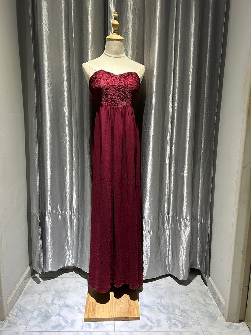 Maroon evening hotsell gowns