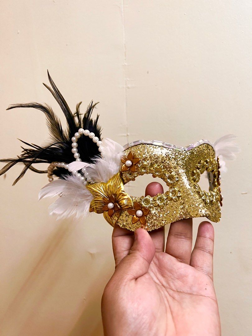 Masquerade Mask Gold (Category: Other Accessories) located in Cabanatuan. Submitted by bryanvain (Listing ID 1267007487, Image 2). Description: Made from scratch. Please send us a message for more details. This mask is with stick.