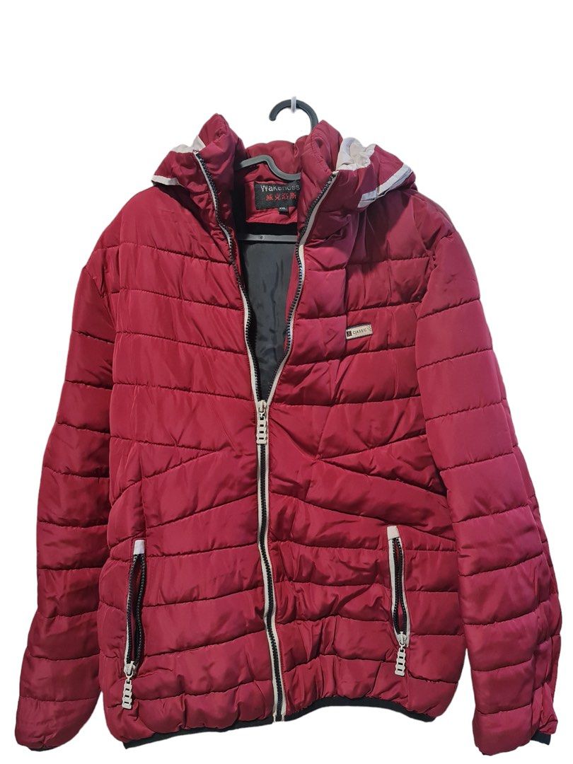 Red winter outlet jacket mens