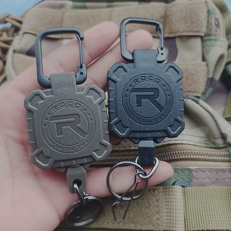 Military Army Retractable Keychain
