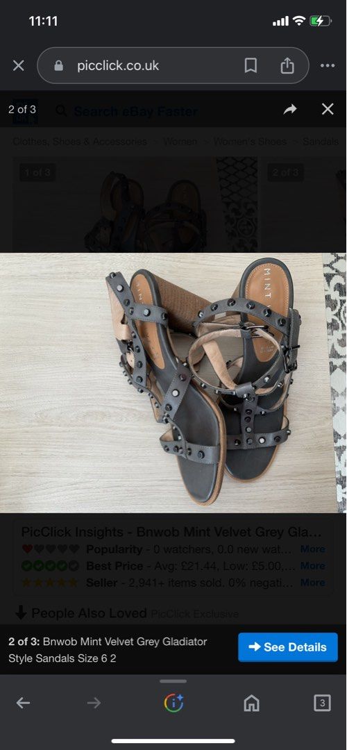 Mint velvet grey sandals store