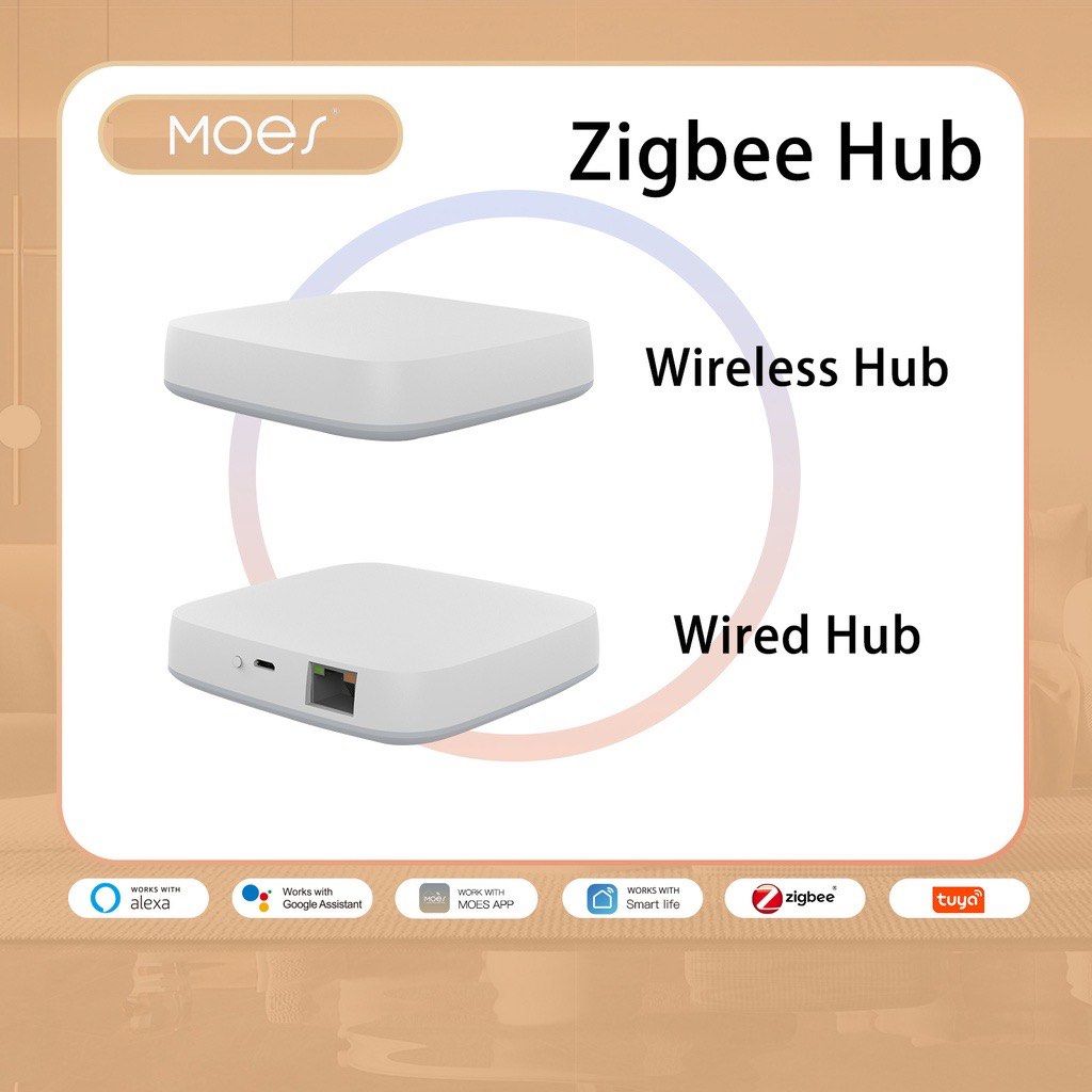 MOES Tuya ZigBee Wireless/ Wired Smart Gateway Hub Smart Home