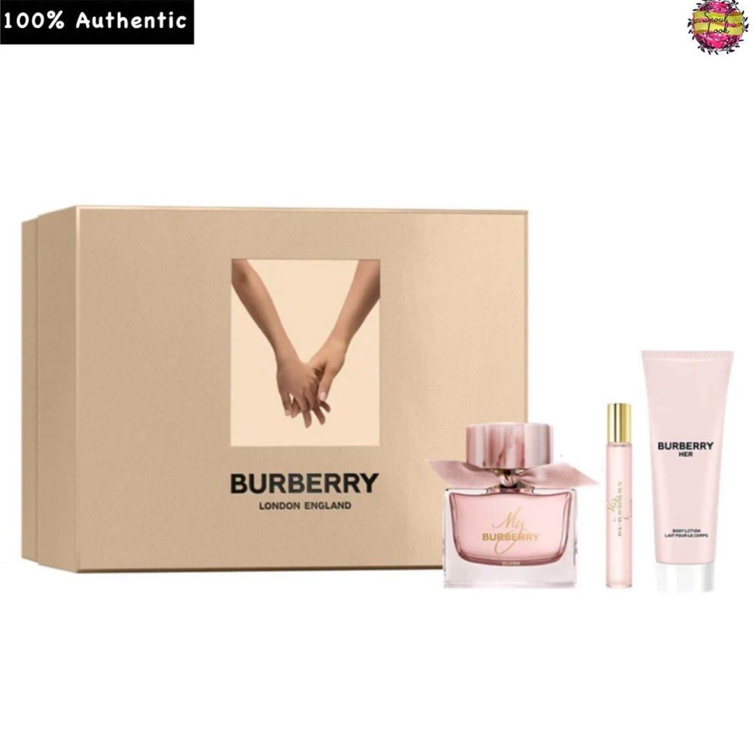 My Burberry Blush EDP 3PCS Gift Set 90ml Spray 10ml Spray 75ml Body Lotion for Women