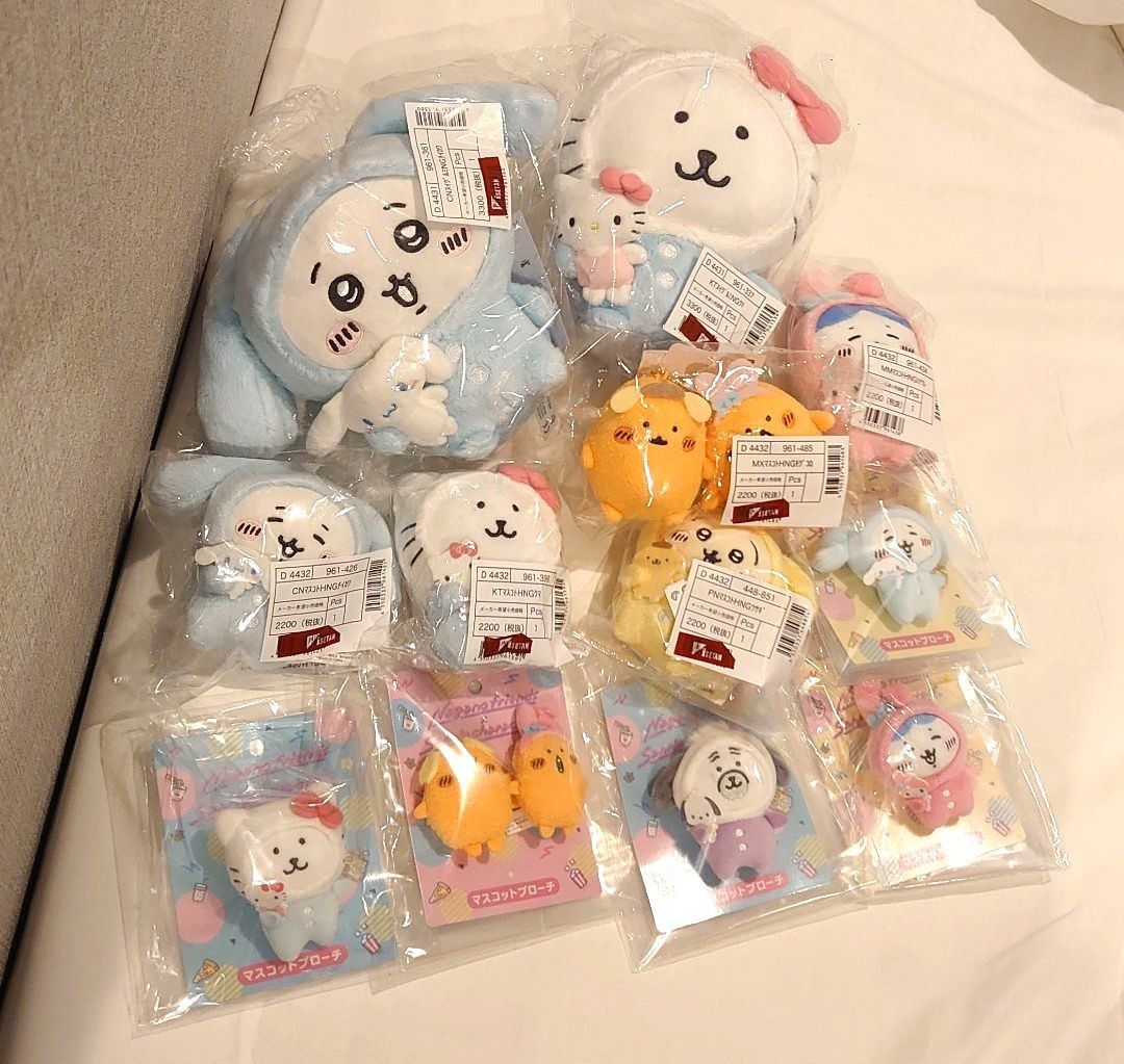 Nagano friends x Sanrio - hello kitty melody Chiikawa 飛鼠 兔兔 小八貓 小可愛 公仔  Chiikawa Hachiware Usagi Momonga - Nagano 白熊 可樂餅 小可愛 八字貓 小八貓 兔兔 飛鼠 小桃 風獅爺  栗子饅頭 
