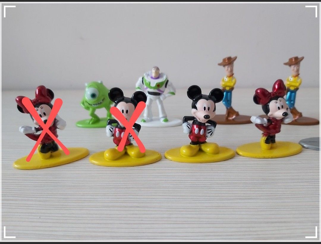 Nano Metalfigs Disney 100 Mystery Figure 盲盒盲袋Mickey Mouse, Minnie Mouse,  Woody, Mike Wazowski, Wall-E, Buzz Lightyear, Winnie the Pooh, Mickey隱藏款,  興趣及遊戲, 玩具& 遊戲類