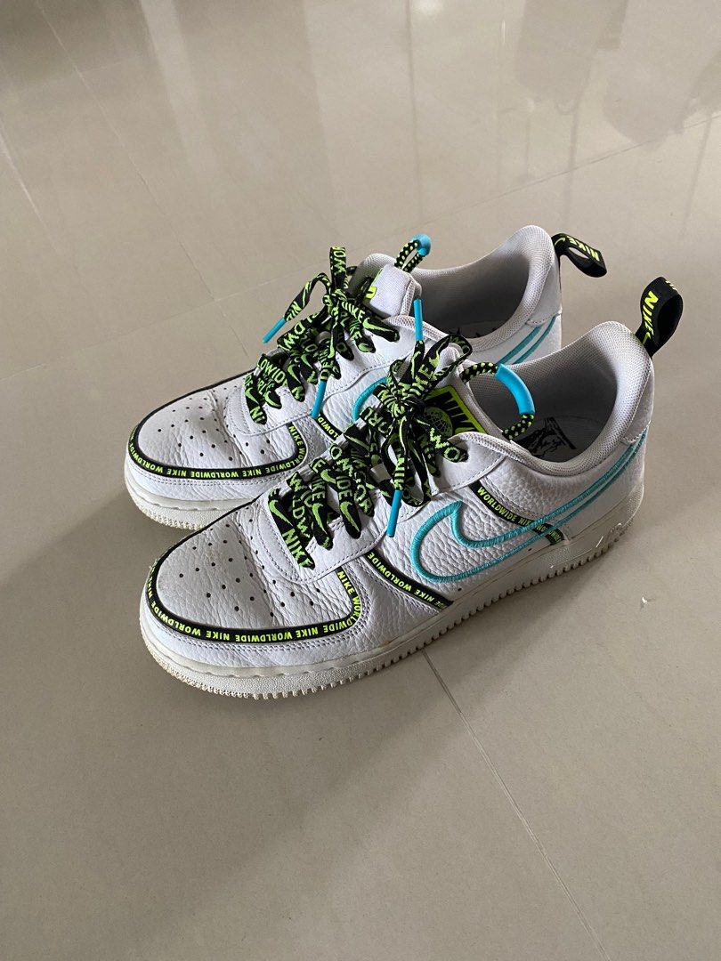 nike air force 1 07 prm worldwide white blue fury