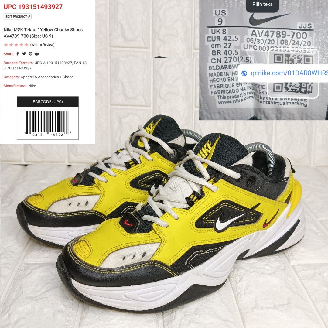 nike m2k yellow