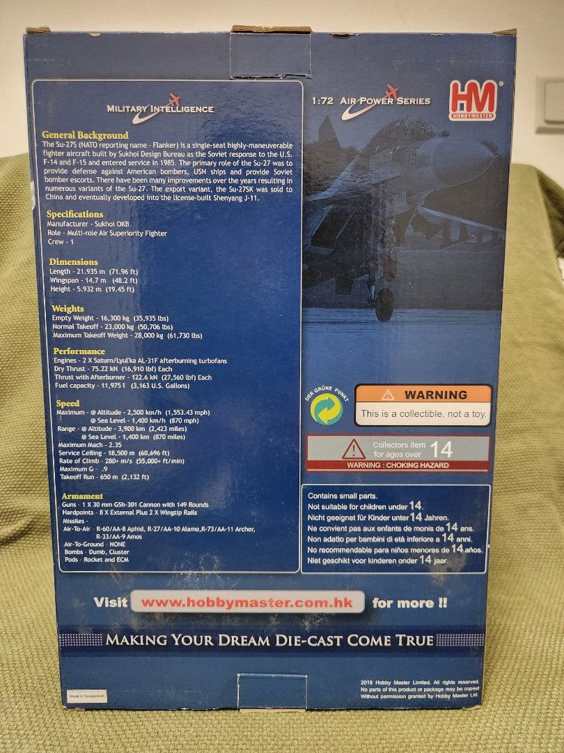 Original HOBBYMASTER Sukhoi Su 27