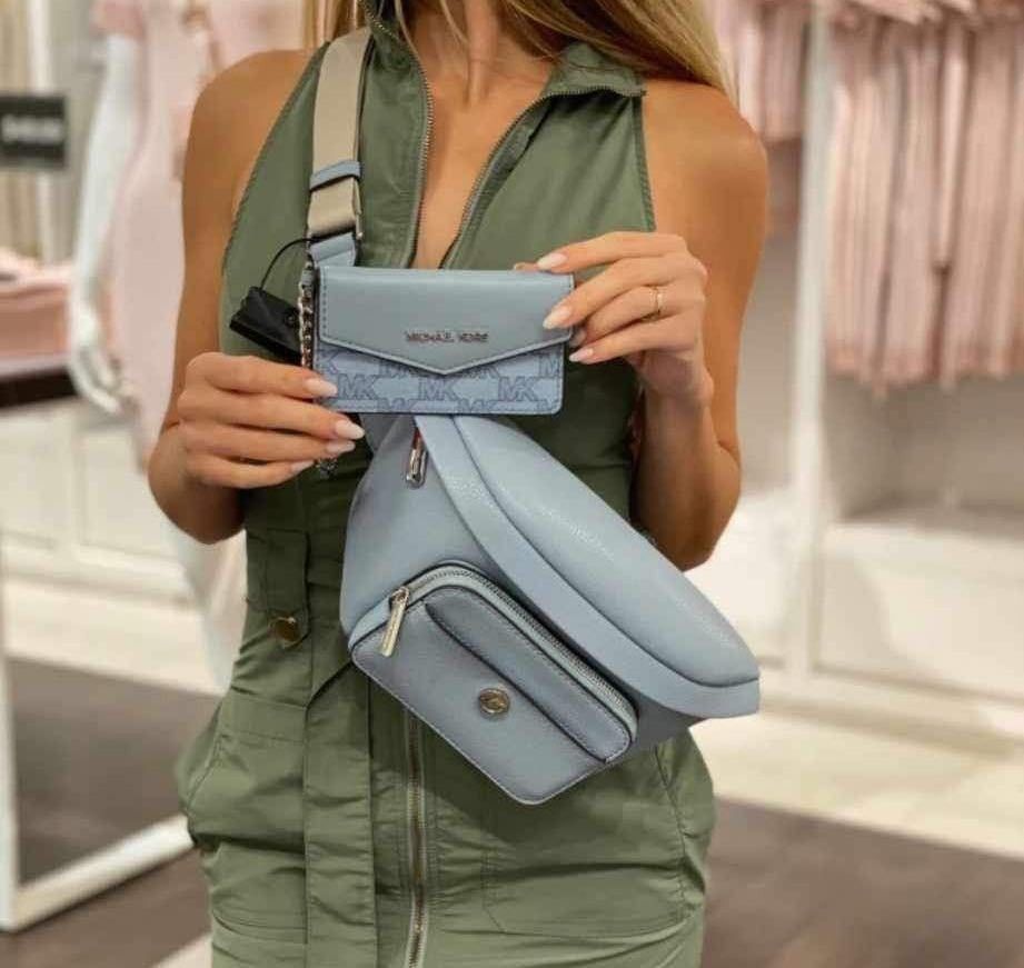 Michael kors fanny pack blue top