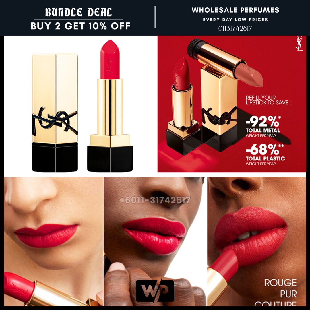 [ORIGINAL] YSL ROUGE PUR COUTURE CARING SATIN LIPSTICK (R1966 ROUGE ...