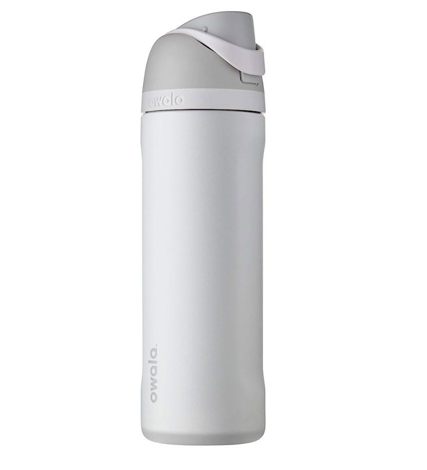 Owala FreeSip Stainless Steel Water Bottle - Shy Marshmallow White