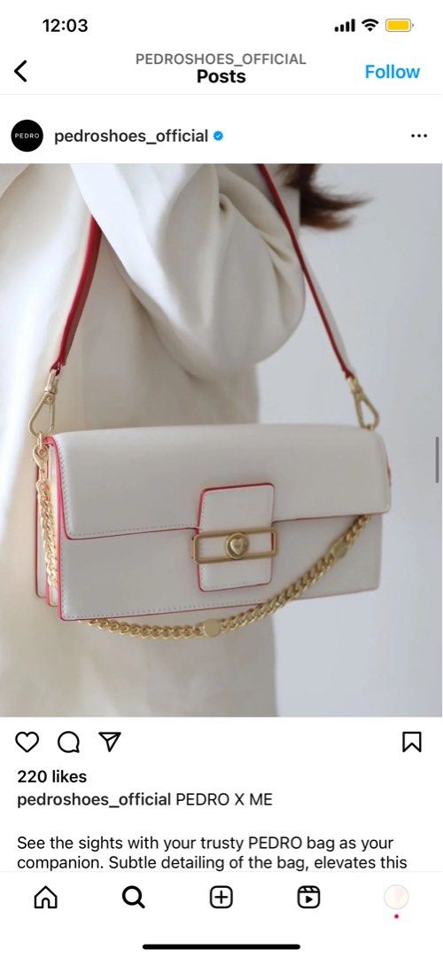 Pedro Valentine limited edition BOX SET Gold Heart Chain Red White Bag