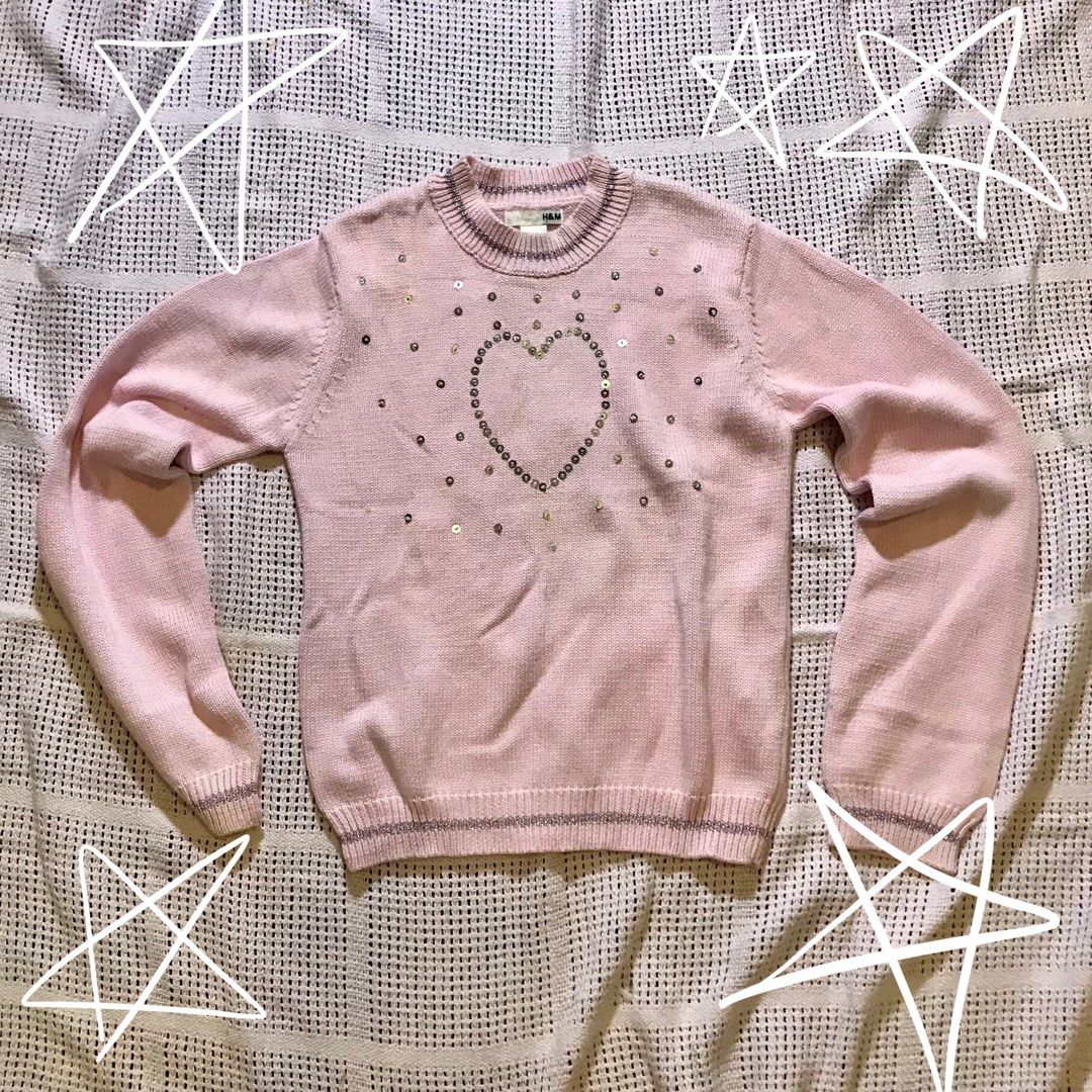 H and m heart sweater sales