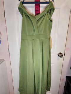 Plus size Sage Green Long dress