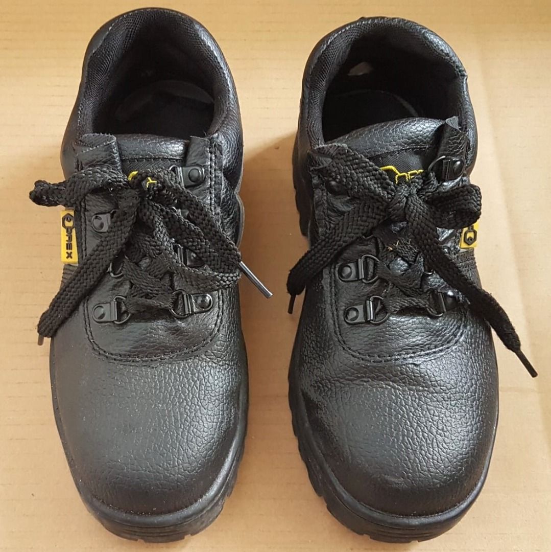 Professional OREX Safety Shoes Steel Toe Cap Boots Black Leather