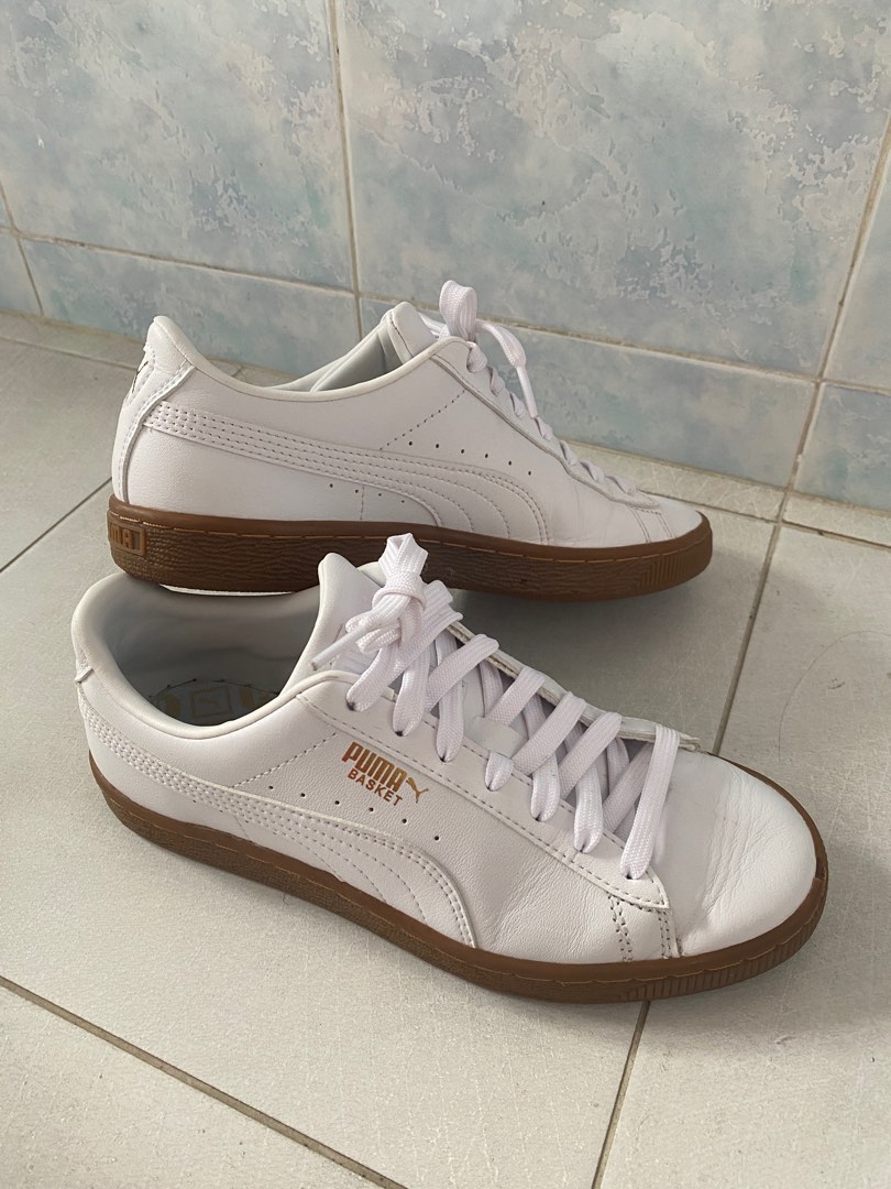 Puma basket clearance trainers