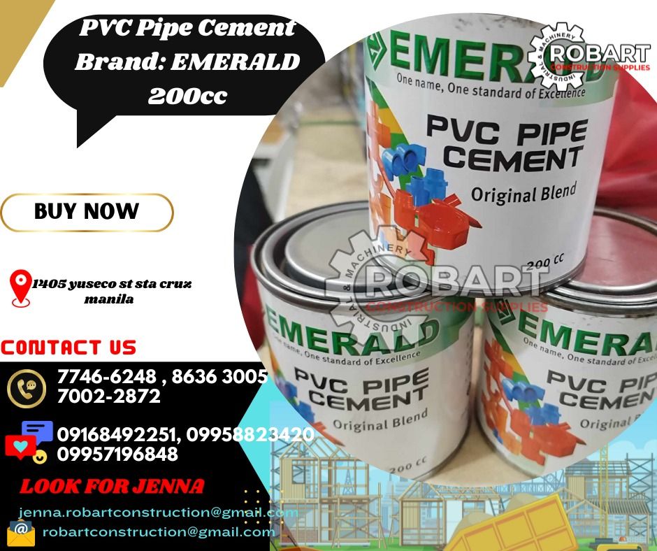 PVC Pipe Cement Brand EMERALD 200cc, Commercial & Industrial