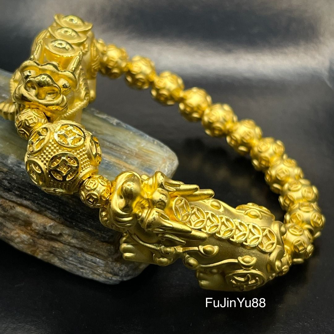 Real 24k Gold Bracelet Original 24k Gold Piyao, Women's Fashion