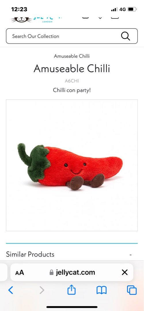 Red chilli jellycat, Hobbies & Toys, Toys & Games on Carousell