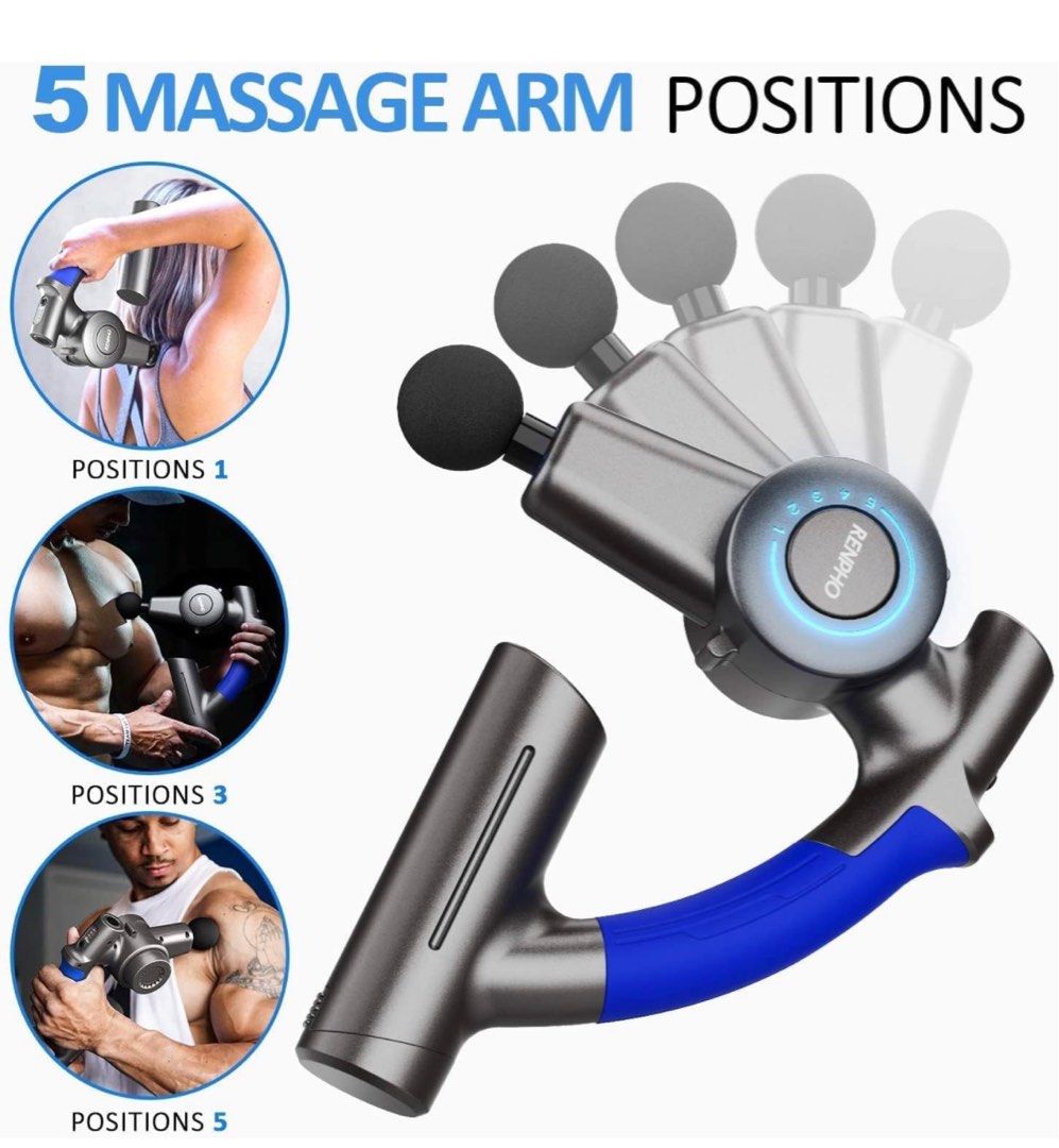Renpho R4 Massage Gun Adjustable Arm, Health & Nutrition, Massage