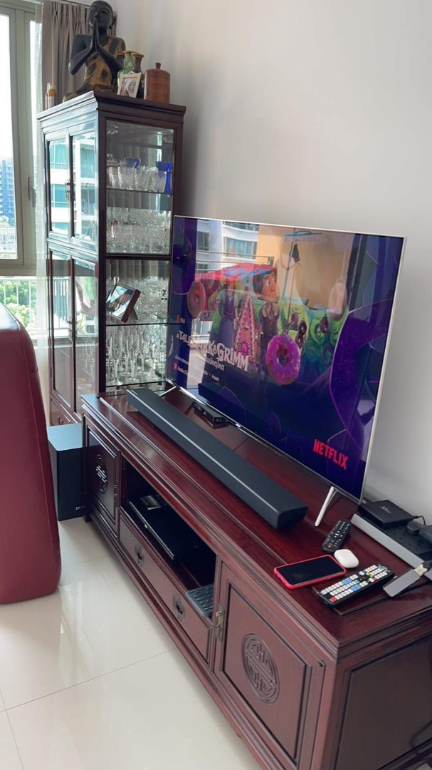 Rosewood TV Console, (with optional matching display