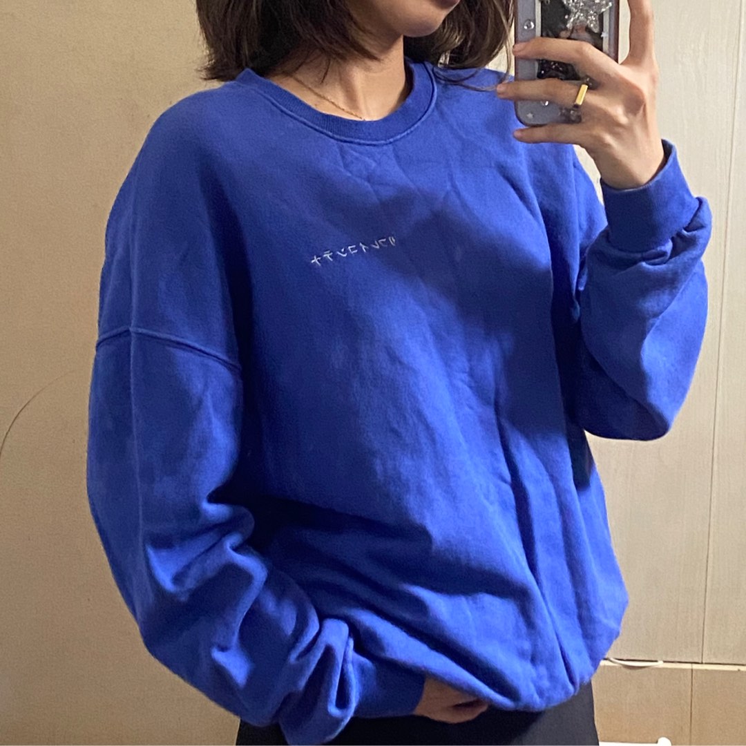 Royal Blue Metallic SS Sweater main image 0