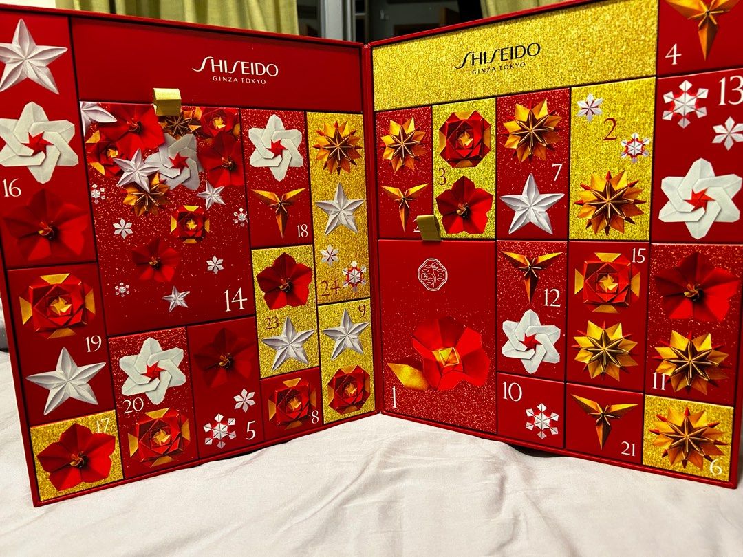 Shiseido advent calendar empty box 聖誕倒數日曆吉盒, 興趣及遊戲, 手作＆自家設計, 文具及工藝 節日