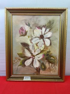 Signed 12" x 9.5" Vintage oil painting in solid wood frame from UK for 2499 *S51