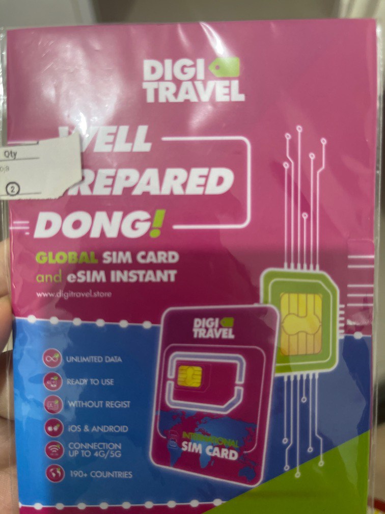 SIM CARD DG TRAVEL (Data Only) Bisa digunakan di 6 Negara (Indonesia