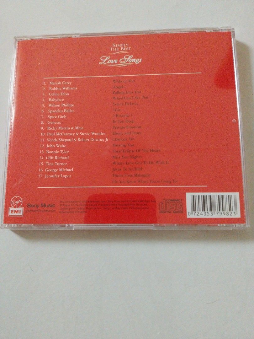 Simply the Best Love Songs CD, Hobbies & Toys, Music & Media, CDs
